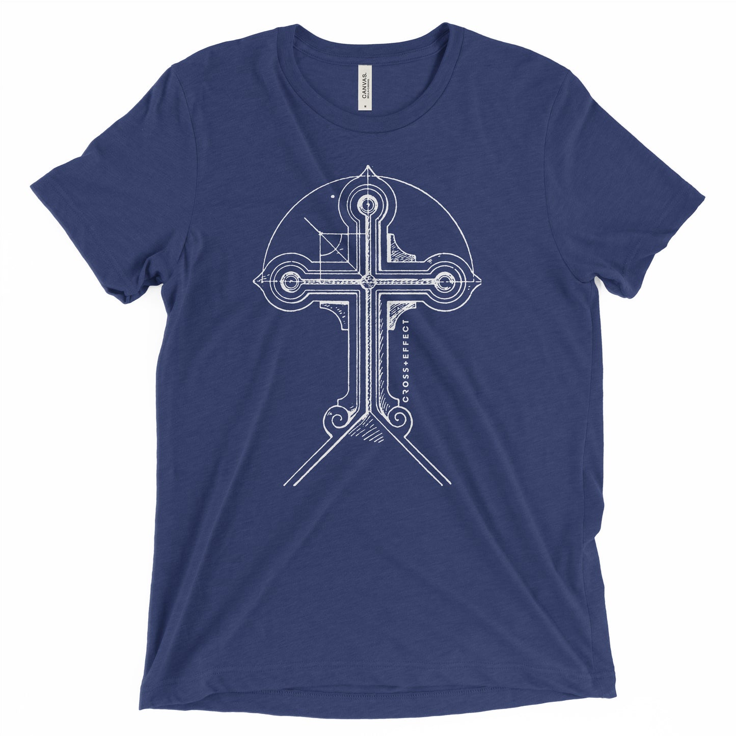 The Blueprint Cross Tee (White Print)