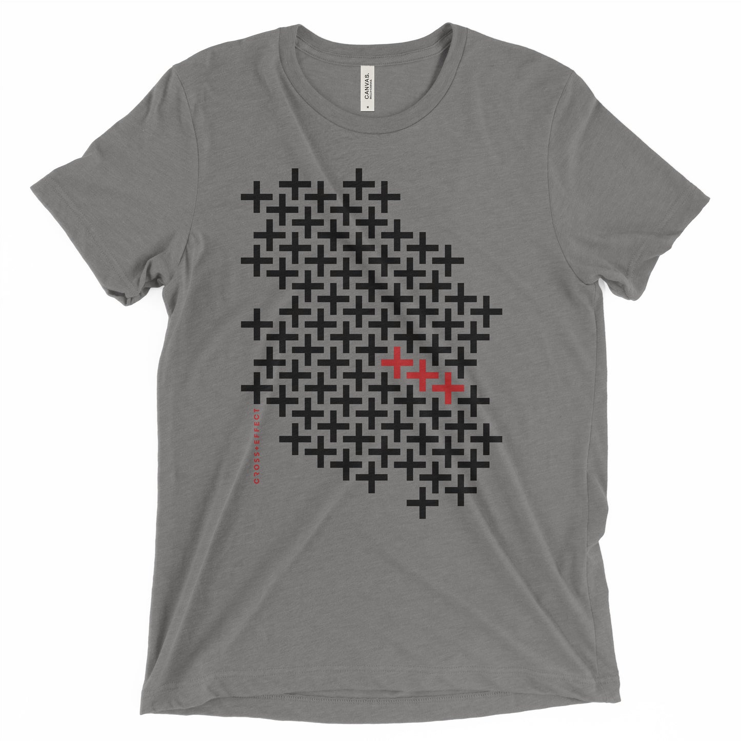 The Three Red Crosses Tee (Black/Red Print)