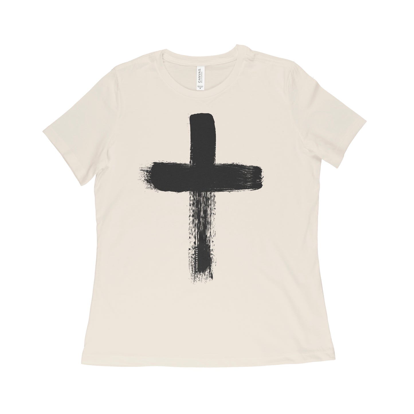 The Brushed Cross Tee (Black Print Women's)